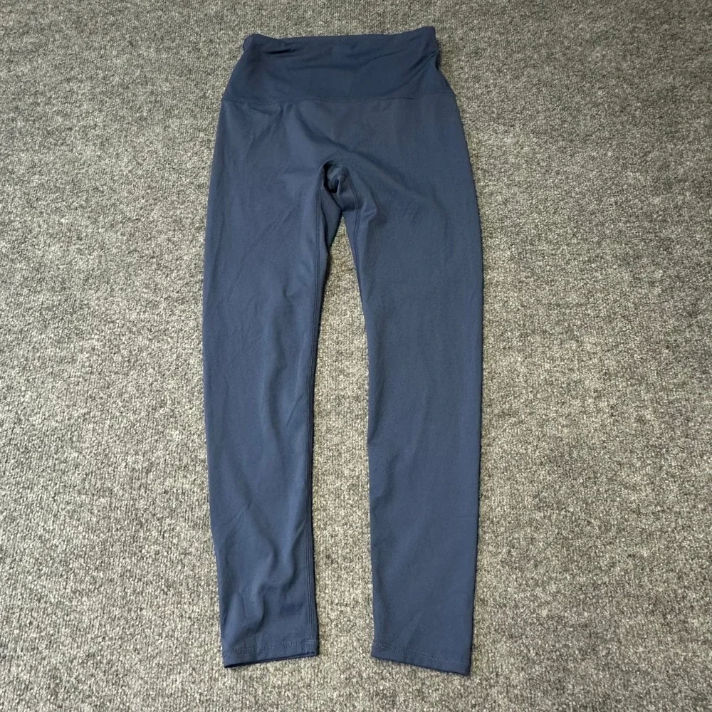 Alo Leggings Womens Size XS Navy Blue High Waisted Athletic Yoga Activewear